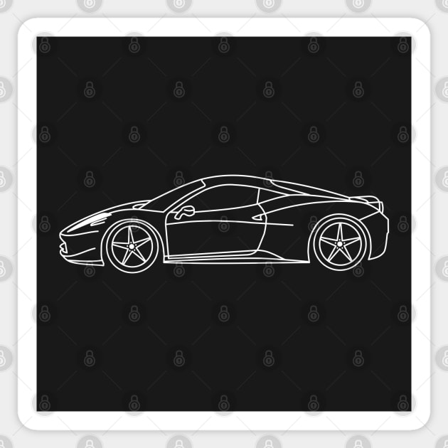 Ferrari 458 supercar Sticker by Aurealis